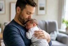 father and newborn bonding activities